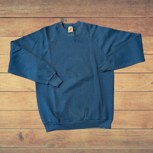 Vintage 90S Blank Crewneck Jerzees XL BLIE Sweatshirt MADE IN USA - Picture 1 of 5